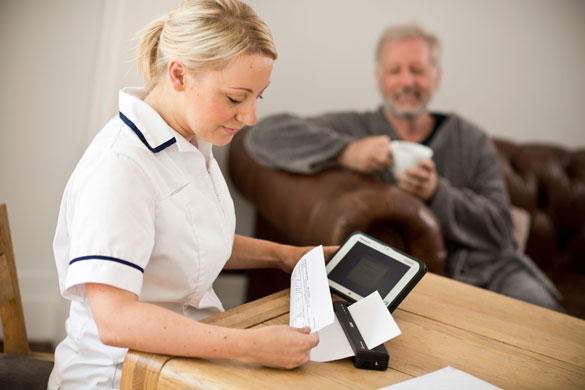 Carer printing off document