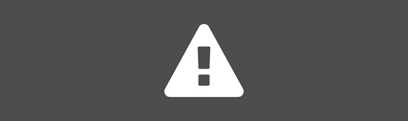 white hazard warning sign icon against an grey background